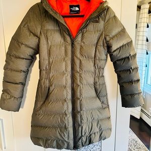 North Face gray puffer coat